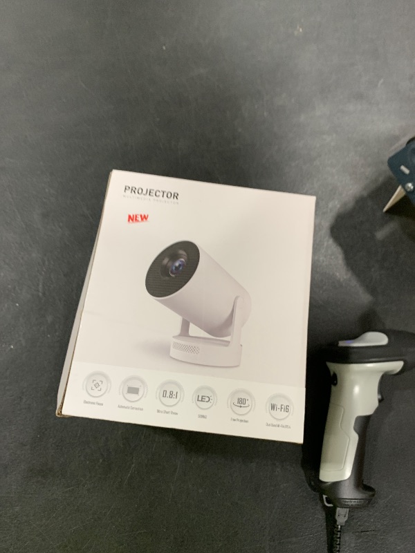 Photo 1 of ?Electric Focus?Mini Portable Projector with 4K Support, Bluetooth 5.4 WIFI6, 5watt Sound Base Speaker, 260 ANSI, Android 11, 210° Rotation , Auto Keystone Correction Video Projector HY300 PLUS