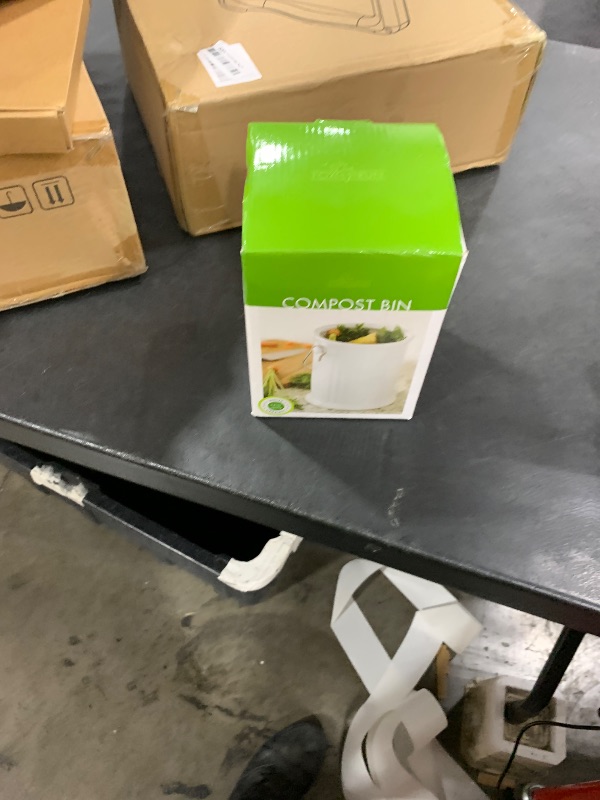 Photo 1 of Fox Run 74941 Compost Bin, White Ceramic