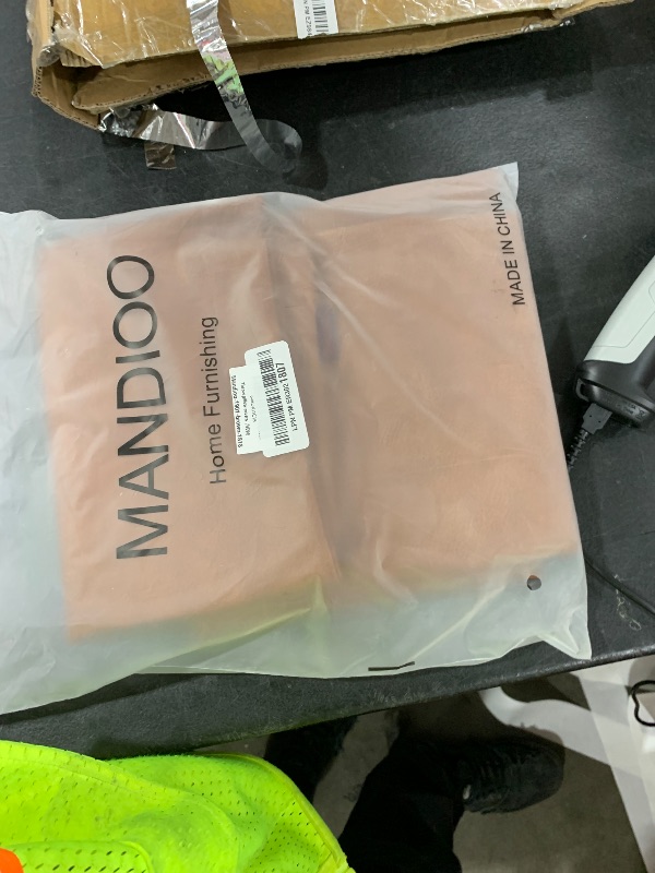 Photo 1 of MANDIOO Set of 2 Faux Leather Decorative Throw Pillow Covers Modern Solid Outdoor Cushion Cases Luxury Pillowcases for Couch Sofa Bed 18x18 Inches Brown