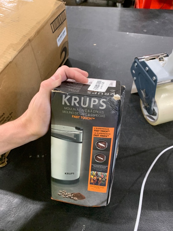 Photo 1 of KRUPS Electric Coffee Grinder: 3 oz Capacity, 200 Watts - Versatile for Beans, Spices, Nuts - One-Touch Operation, Customizable Grind for 12 Cups - Ideal for Espresso, French Press