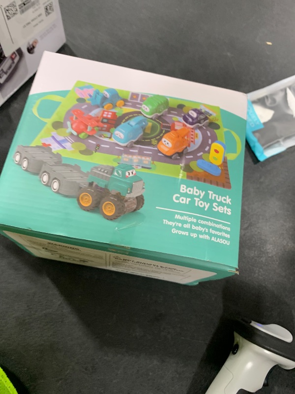 Photo 1 of Big Cartoon Truck Car Toys for 1 Year Old Boy with Playmat/Storage Bag|Baby and Toddler Toys 12-18 Months & Age 1-2 with Trailor|1st Birthday Gift for 1 2 Year Old Boy