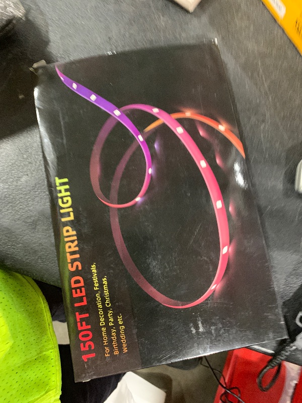Photo 1 of HEDYNSHINE 150ft LED Strip Lights,RGB Color Changing by 40key Remote and Phone, LED Strip Lights Music Sync,Smart LED Strip Lights for Bedroom 150feet