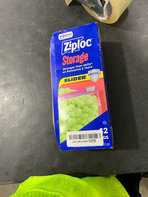 Photo 1 of Ziploc Quart Food Storage Slider Bags, Power Shield Technology for More Durability, 42 Count