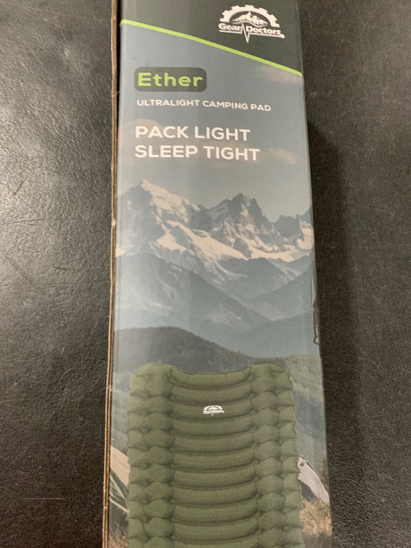 Photo 1 of GearDoctors® Ether Ultralight Sleeping Pad 17.5oz – Compact Camping Air Mattress – Inflatable Sleeping Mat for Backpacking, Hiking, Tent, Outdoor Travel