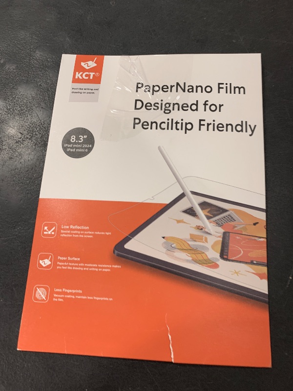 Photo 1 of KCT 2 Pack Paperfeel Screen Protector Compatible with New iPad Mini 7 2024 (A17 Pro) & iPad Mini 6 Anti-Glare & Anti-Fingerprint & Matte Film for Drawing/Writing, Compatible with Apple Pencil
