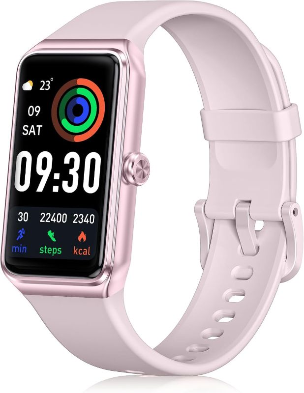 Photo 1 of Fitness Tracker- Smart Watch with 1.47" Health Activity Trackers 24/7 Heart Rate,Stress Management, Monitor Blood Oxygen, Sleep Tracking, Waterproof Fitness Watch for Android iPhone Women Men(Pink)