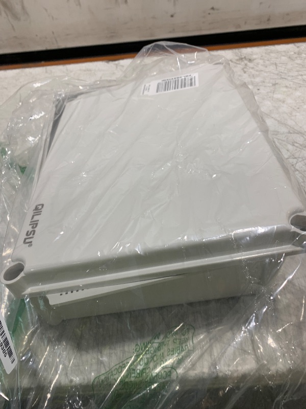 Photo 1 of QILIPSU Junction Box with Mounting Plate 380x280x130mm, ABS Plastic DIY Electrical Project Case IP67 Waterproof Dustproof Enclosure Grey (15"x11"x5.1")
