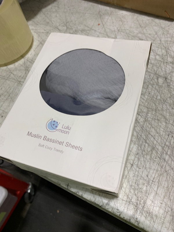 Photo 1 of lulumoon Baby Muslin Bassinet Sheets: Cotton Bassinet Sheets Neutral for Boys and Girls - Fitted for Oval Rectangle or Hourglass