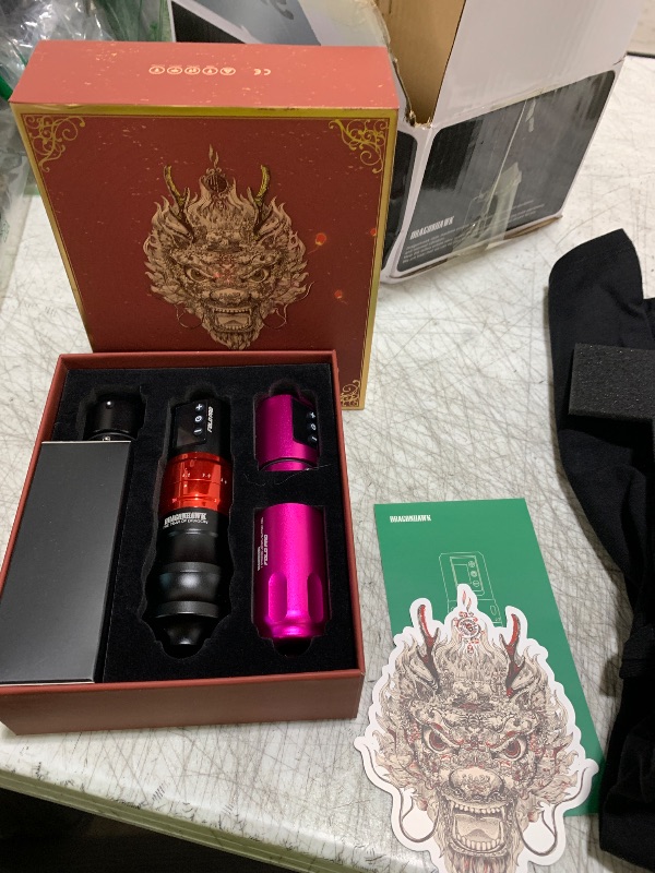 Photo 1 of Mast Tattoo  Pen Machine, Fold Pro Cordless Year of Dragon Edition Tattoo Machine Gift, Power Motor by Mcore-C3 (Black)