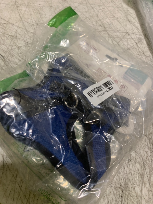Photo 1 of Best Pet Supplies - All Weather Mesh, Reflective, No Pull Harness for Small, Medium Dogs, Cats - Secure with Hook & Loop Fastener, Buckle, Double D-Rings - Royal Blue/Black Trim, XS