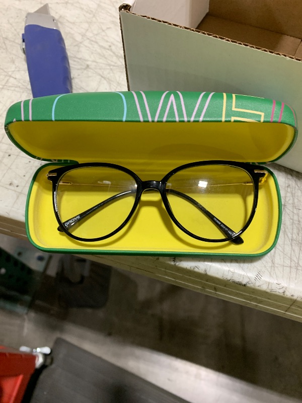 Photo 1 of Gaoye Blue Light Blocking Glasses Women/Men, Fashion Round Cateye Frame UV Ray Filter Computer Gaming Glasses
