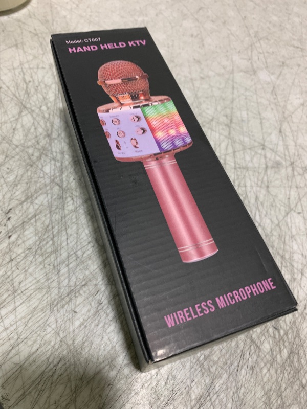 Photo 1 of BlueFire 4 in 1 Karaoke Wireless Microphone with LED Lights, Portable Microphone for Kids, Great Gifts Toys for Kids, Girls, Boys and Adults (Gold)
