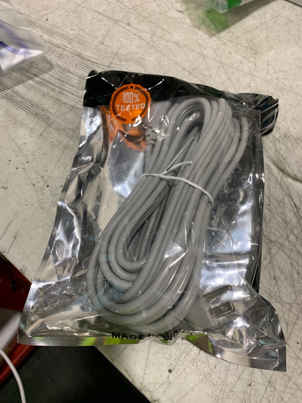 Photo 1 of KUNCAN Appliance Power Extension Cord - 3 Prong Flat Wire SPT-3 14 AWG Heavy Duty Male to Female Extender Low Profile Grounded Cable for Major AC Unit, Air Conditioner, Refrigerator (12 Feet)