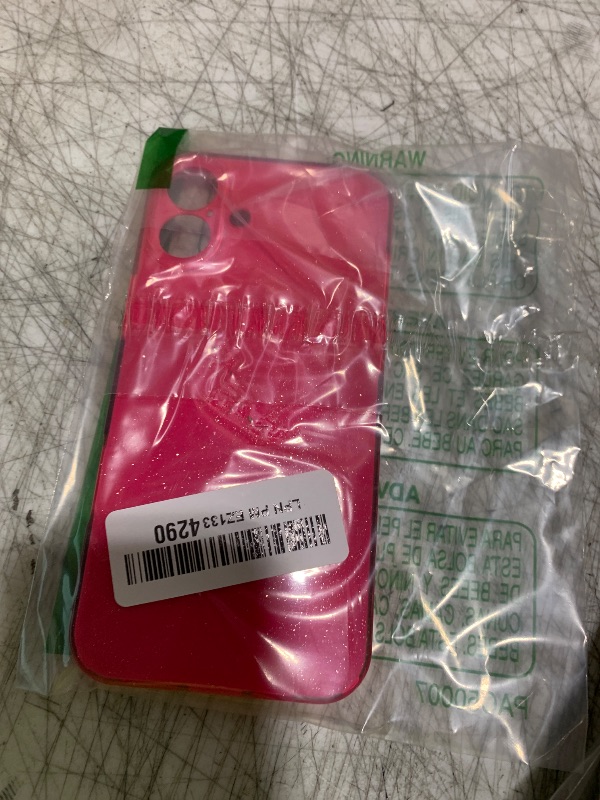 Photo 1 of TURYXIA Compatible with iPhone 16 Plus Case Glitter, Hot Pink Case for Women Girls Girly Sparkly Bling Cute Neon Bright Color Slim Soft Phone Cover