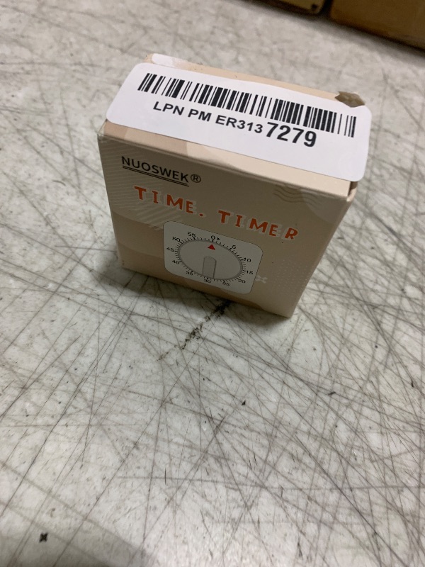 Photo 1 of Square 60 Minute Mechanical Kitchen Timer - Visual Kitchen Cooking Timer Clock with Loud Alarm - No Batteries Required-Manual Countdown Timer for Classroom, Home, Study and Cooking (White)