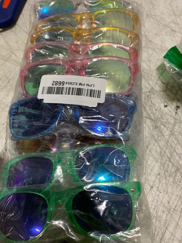 Photo 1 of Kids Sunglasses Party Favors - Boys Girls Valentines Day Gifts, Neon Sunglasses with UV 400 Protection for Kids Classroom Favors Birthday Goodie Bags Stuffers - 16 Packs
