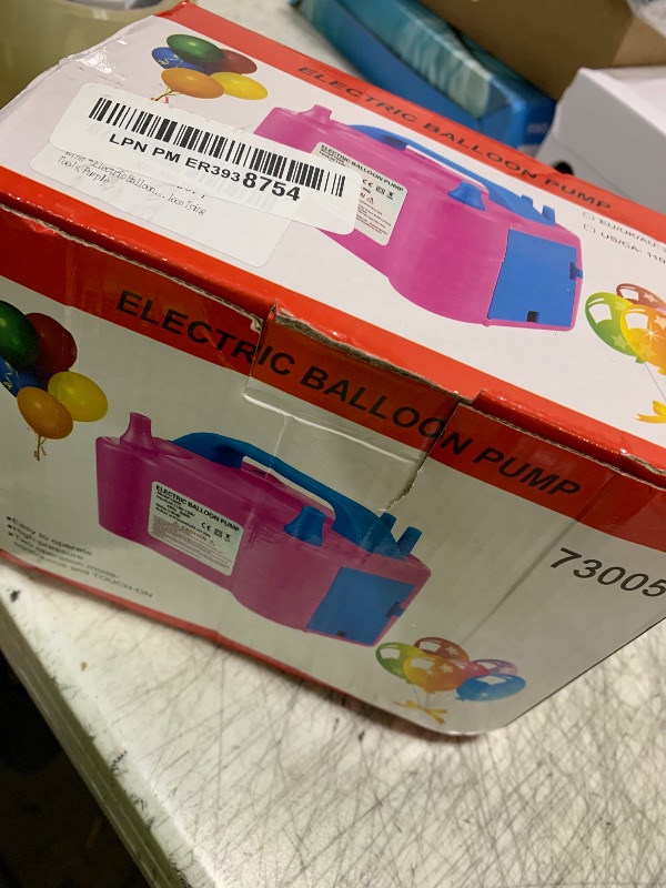 Photo 1 of Electric Balloon Pump,110V 600W Balloon Blower Inflator Dual Nozzle Air Pump Balloons Inflator for Decoration, Party, Sport,Gifts:2 Balloon Tying Tools,Purple