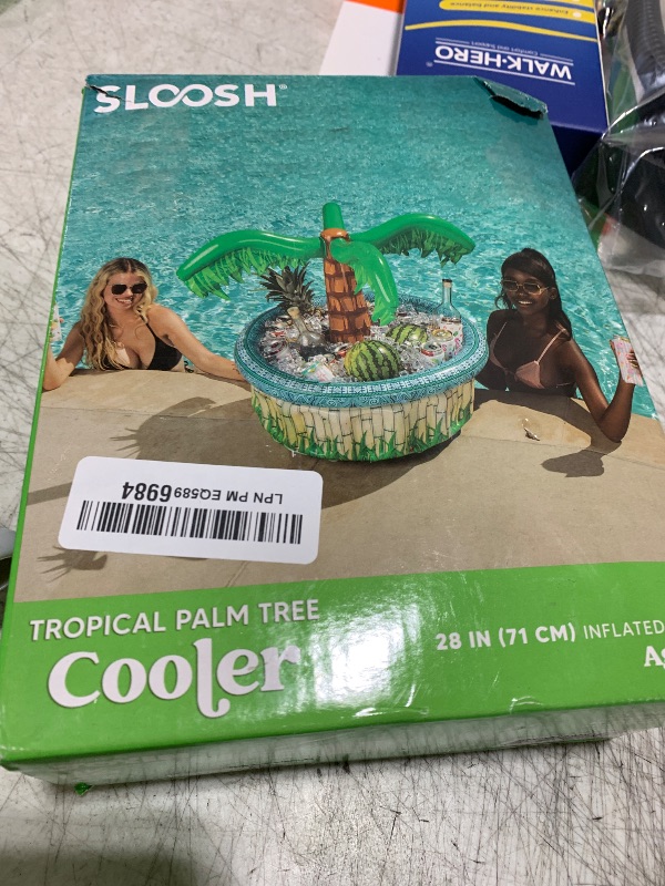 Photo 1 of JOYIN 60" Inflatable Palm Tree Cooler, Beach Theme Decor, Pool Party Decorations, Luau Hawaiian Birthday Party Supplies, Ocean Jungle Tropical Themed Summer Outdoor Drink Cooler