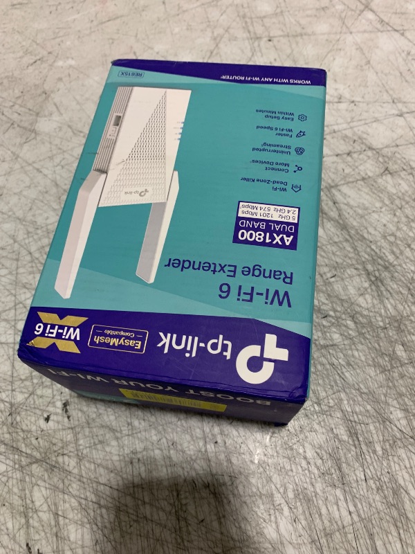 Photo 1 of TP-Link RE615X AX1800 WiFi 6 Range Extender w/Ethernet Port | 1.8G Dual-Band Wireless Repeater Amplifier | Up to 2100 Sq. Ft., 64 Devices | Internet Signal Booster | APP Setup | EasyMesh Compatible