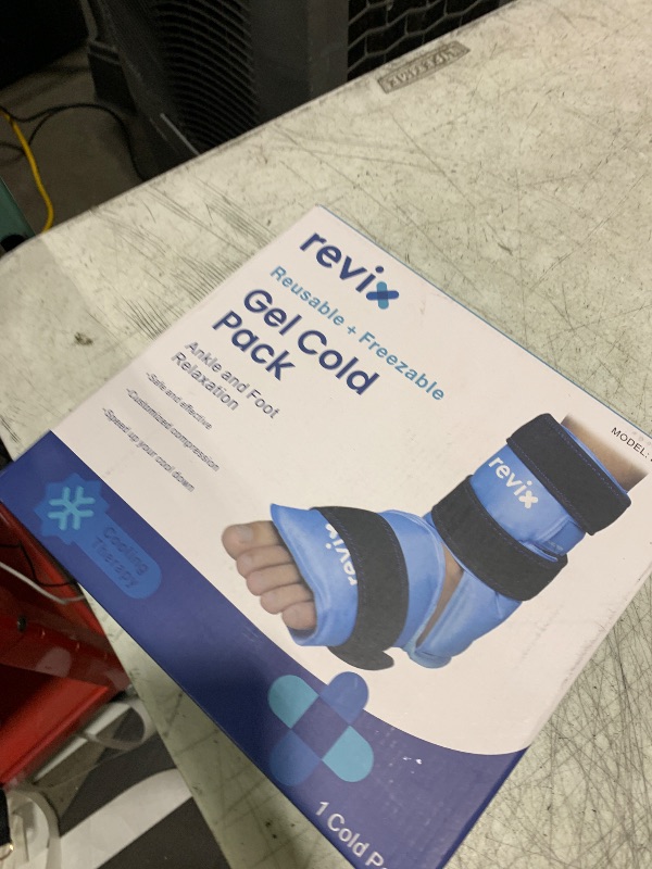 Photo 1 of REVIX Ankle Ice Pack Wrap for Foot Pain Relief and Feet Injuries, Reusable Gel Ice Cold Packs for Achilles Tendonitis, Plantar Fasciitis, Sprained Ankles and Heels