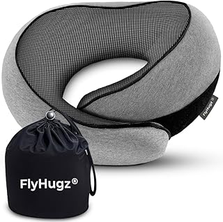 Photo 1 of FlyHugz® Neck Travel Pillow | Memory Foam Neck Pillow for Comfort on Airplane | Compact and Ergonomic Design for Travel, Car Rides, and Home Use | Ideal for Adults and Kids

