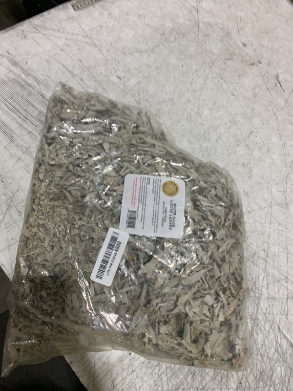 Photo 1 of 1 LB-Premium Organic California White Sage Leaves/Clusters. Use for Home Cleansing Rituals, Meditation, Smudging Rituals. Packaged in USA by New Age Smudges & Herbs®