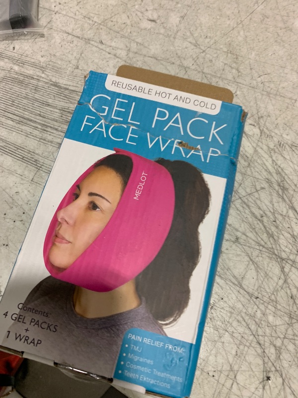 Photo 1 of LotFancy Face Ice Pack Wrap with 4 Reusable Hot Cold Therapy Gel Packs, FSA HSA Eligible, Pain Relief for TMJ, TMD, Wisdom Teeth, Oral and Facial Surgery, Dental Implants, Pink