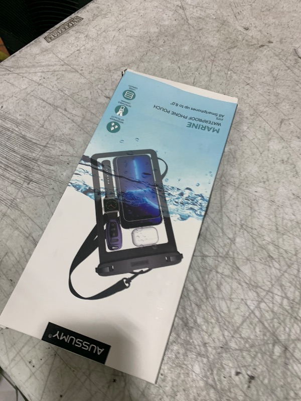 Photo 1 of 4 Pack 10.5“ Large Waterproof Phone Pouch - Underwater Clear Cell Holder - Universal Water Proof Dry Bag with Neck Lanyard for iPhone 16 Pro Max Samsung Galaxy with Heavy Case for Beach Swimming Pool