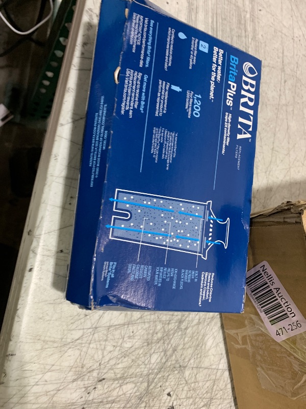 Photo 1 of Brita Plus Water Filter, BPA-Free, High-Density Replacement Filter for Pitchers and Dispensers, Reduces 2x Contaminants*, Lasts Two Months or 40 Gallons, Includes 4 Filters