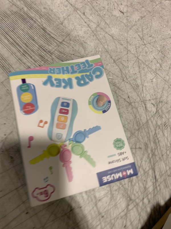 Photo 1 of MOMUSE Baby Teething Relief Toys for 6-12 Months, Baby Teether Keys Car Musical Toy for 6 9 12 18 36 Months, Food Grade Silicone Sensory Chew Toy Travel Toys Gifts for Infant Baby Boys & Girls