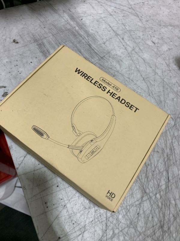 Photo 1 of Trucker Bluetooth Headset, Wireless Headset with Mic, Bluetooth Headsets with Dual Noise Cancelling Microphone & Mute Button, 55Hrs Working Time PC Headsets for Cell Phones, Computer, Truck Driver