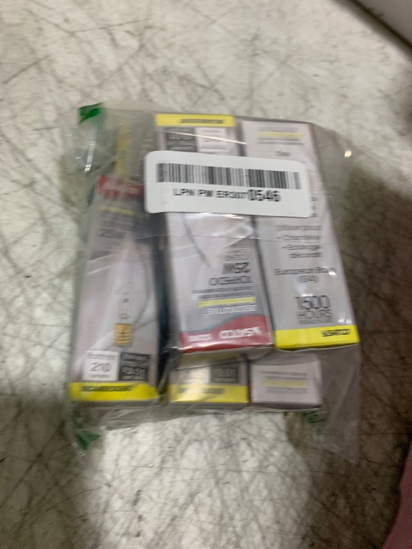 Photo 1 of KOR (Pack of 6) Clear European Base (E14) Torpedo Tip 120V Chandelier Bulbs - Straight Tip (25)