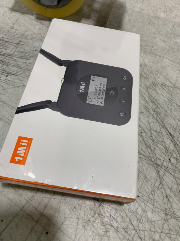 Photo 1 of 1Mii B06TX+ Long Range Bluetooth 5.2 Transmitter for TV/PC/Projector to 2 Wireless Headphones/Speakers, Bluetooth Adapter for TV w/Screen Display Plug n Play, aptX Low Latency & HD Audio