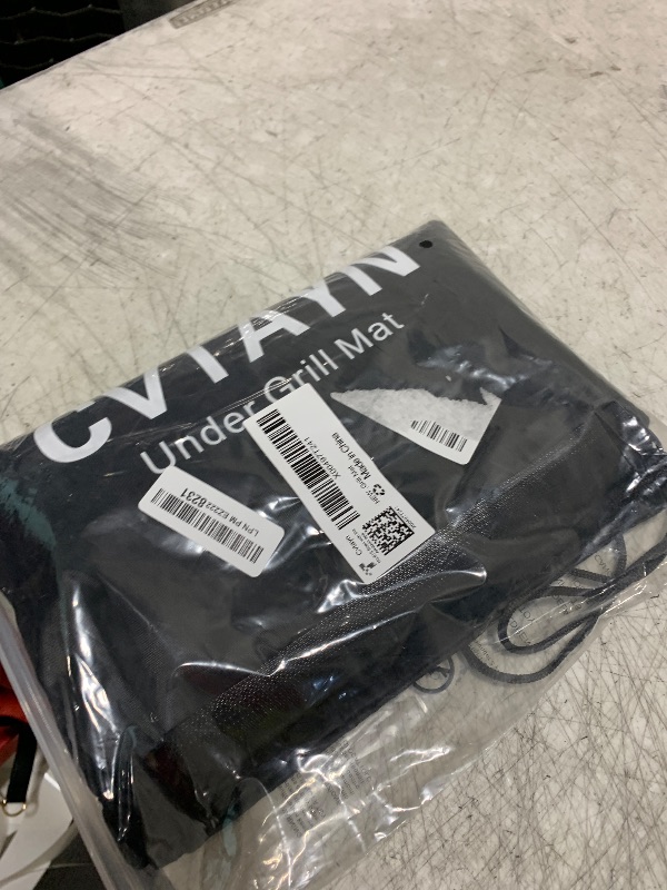 Photo 1 of Cvtayn Under Grill Mat 48 ×30 Inch for Outdoor Charcoal, Flat Top, Smokers, Gas Grills.Oil-Proof and Water-Proof BBQ Cvtayn Fireproof Mat Protects Deck Grass, Indoor Fireplace Mat