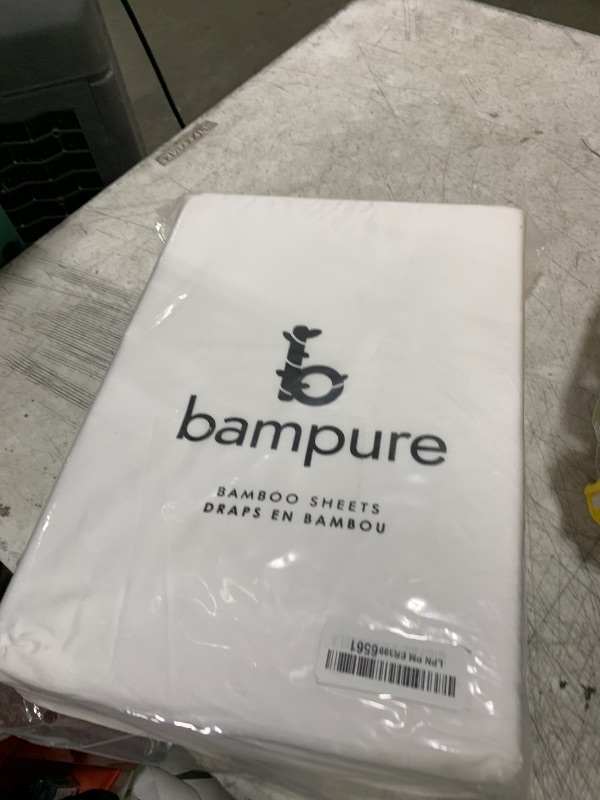 Photo 1 of BAMPURE Luxury Series King Sheet Set - 100% Viscose derived from Bamboo Sheets King Size - Super Soft Viscose Bamboo Cooling Sheets for Hot Sleepers -Up to 16’’ Deep Pocket King Sheet Set (White)