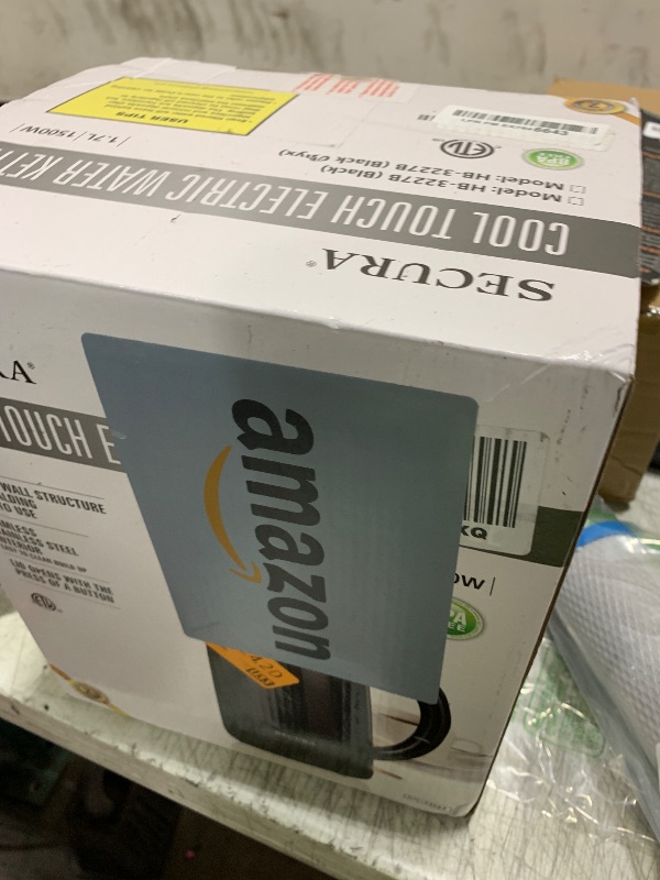 Photo 1 of Secura Original Stainless Steel Double Wall Electric Water Kettle 1.8 Quart with Auto Shut-Off & Boil-Dry Protection, Black Onyx SWK-1701DA/HB-3227B