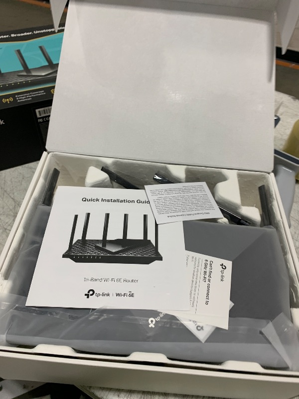 Photo 1 of TP-Link AXE5400 Tri-Band WiFi 6E Router (Archer AXE75)- Gigabit Wireless Internet for Gaming, VPN, OneMesh, WPA3