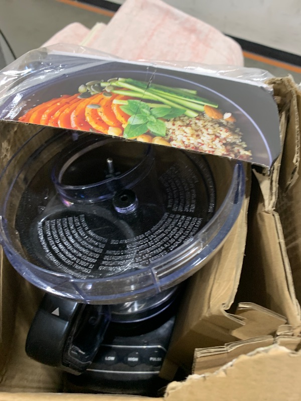 Photo 1 of BLACK+DECKER Food Processor and Vegetable Chopper, Stainless Steel Blade, 8-Cup Capacity, 450W Power with Attachments to Shred, Slice, Mince, Grind, and Puree