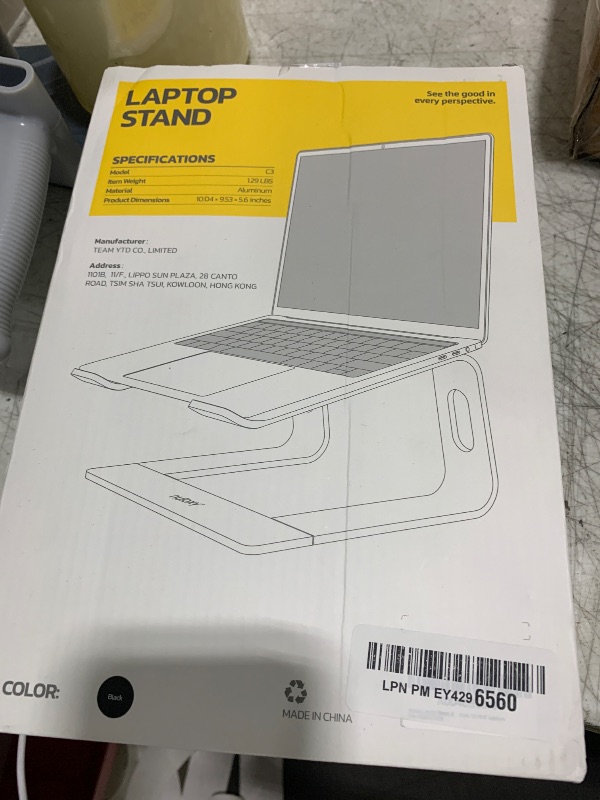 Photo 1 of Nulaxy Laptop Stand, Ergonomic Aluminum Laptop Computer Stand, Detachable Laptop Riser Notebook Holder Stand Compatible with MacBook Air Pro, Dell XPS, HP, Lenovo More 10-15.6” Laptops