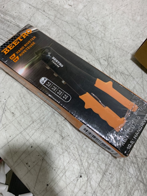 Photo 1 of BEETRO Heavy Duty Hand Riveter, Rivet Gun, 3/32"-1/8"-5/32"-3/16", 4 Nosepieces Set Includes 100pcs Rivets, Durable and Suitable for Metal, Plastic and Leather