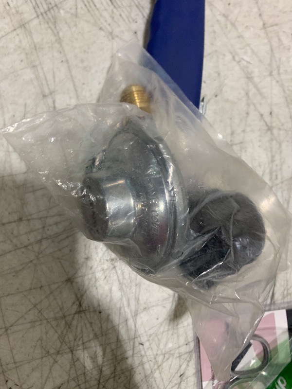 Photo 1 of MENSI Low Pressure Regulator with QCC Type 1 for 5-40lbs Tank Cylinder, Hose Assembly 5 Feet (3/8" Male Flare Low Pressure Regulator)