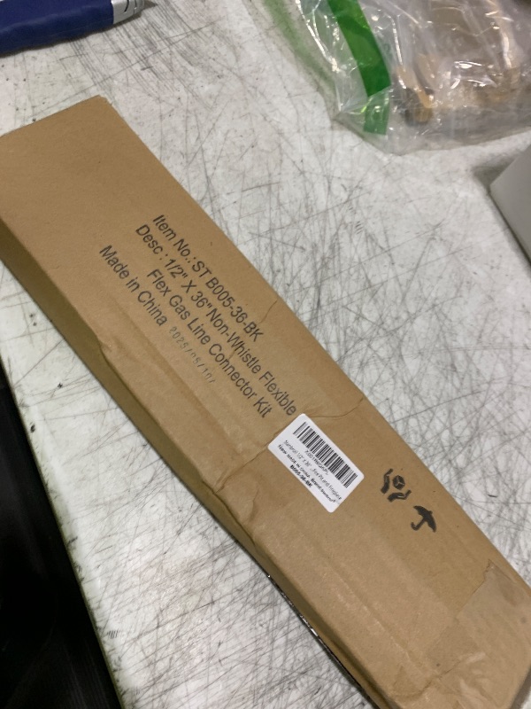Photo 1 of Stanbroil 1/2" OD x 3/8" ID 36" Non-Whistle Flexible Flex Gas Line Connector Kit for NG or LP Fire Pit and Fireplace