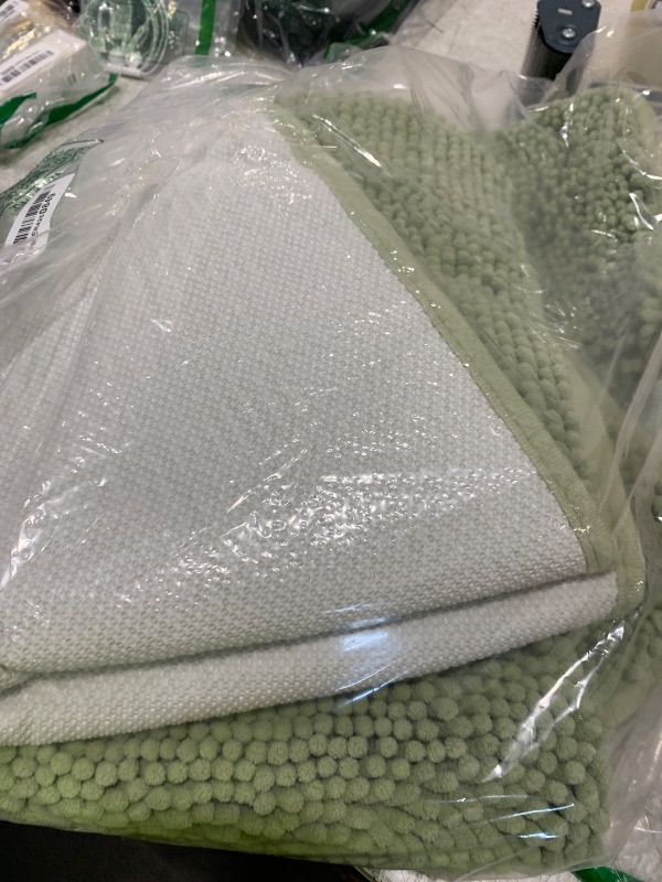 Photo 1 of OLANLY Bathroom Rugs Sets 3 Piece, Soft Absorbent Chenille Bath Mats and U-Shaped Contour Toilet Rug, Quick Dry, Home Decor Accessories, Bath Mat Set for Bathroom (30"x20"+24"x16"+24"x20", Sage Green)