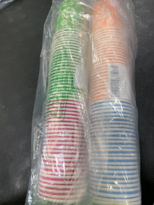 Photo 1 of 100Pcs Fiesta Paper Cups Mexican Disposable Party Cups 9oz Cinco De Mayo Beverage Coffee Disposable Drinking Cups for Mexican Fiesta Birthday Party Supplies