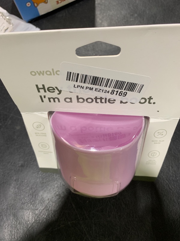 Photo 1 of Owala Silicone Water Bottle Boot, Anti-Slip Protective Sleeve Cover for 24-oz FreeSip, Twist, and Flip Stainless Steel Water Bottles, Lilac