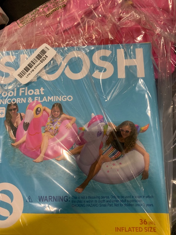 Photo 1 of JOYIN 2-Pack Flamingo Unicorn Pool Float - Fun Floaties Inflatable Swimming Pool Tubes Toys Party Decorations, Summer Vacation Lake Beach Floaty Swim Rings Raft Lounger for Adults & Kids