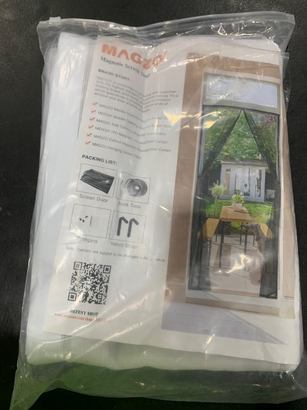 Photo 1 of MAGZO Magnetic Screen Door, 32'' x 80'', High-Density Fiber Mesh Net Curtain Scratch-Proof, Pet Friendly, Annoying Creatures-Resistant, Magnets for Sliding Glass/Patio/Single/Front/Back Doors, White