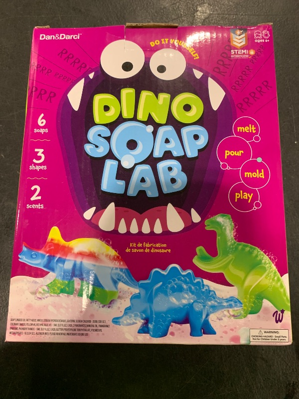 Photo 1 of Dan&Darci Dino Soap Making Kit for Kids, Dinosaur Science Toys Kits, Gifts for Kid All Ages, DIY Activities Craft - Art Crafts Gift Set for Boys and Girls Age 3 4 5 6 7 8 12 Year Old Boy