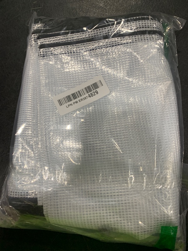 Photo 1 of SUNEE Plastic Mesh Zipper Pouch 9x13 in (Black, 18 Packs),Extra Large Water-Resistant Zip Bag for School Office Supplies, Puzzles & Games Organizing Storage