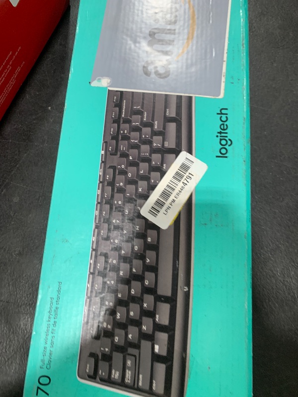 Photo 1 of Logitech K270 Wireless Keyboard for Windows, 2.4 GHz Wireless, Full-Size, Number Pad, 8 Multimedia Keys, 2-Year Battery Life, Compatible with PC, Laptop, Black